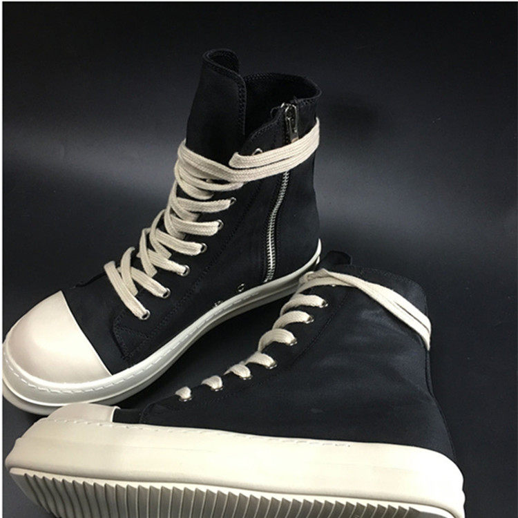 gd权志龙同款时尚百搭暗黑系带真皮休闲短靴高帮鞋