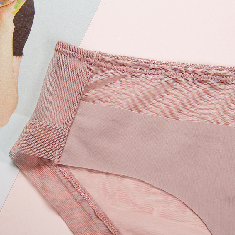 比诺女子内裤女无无痕超薄舒适纯棉透视隐形女三角裤