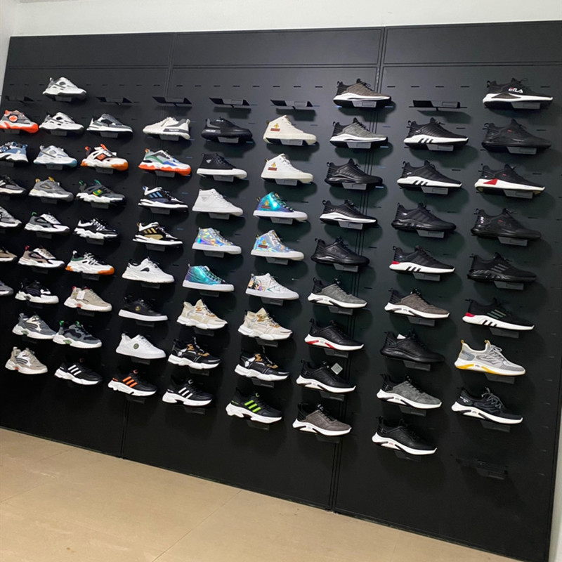 鞋店鞋架商用运动鞋架展示架网红鞋子靠墙专用陈列架上墙鞋托货架