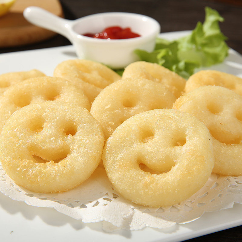 笑脸薯饼冷冻开心脆土豆饼薯条油炸薯脸半成品薯类制品