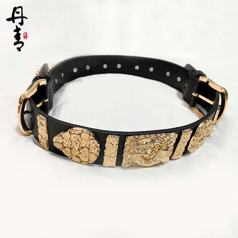 丹青汉服配饰日常百搭双扣革带腰带躞蹀圆领汉服