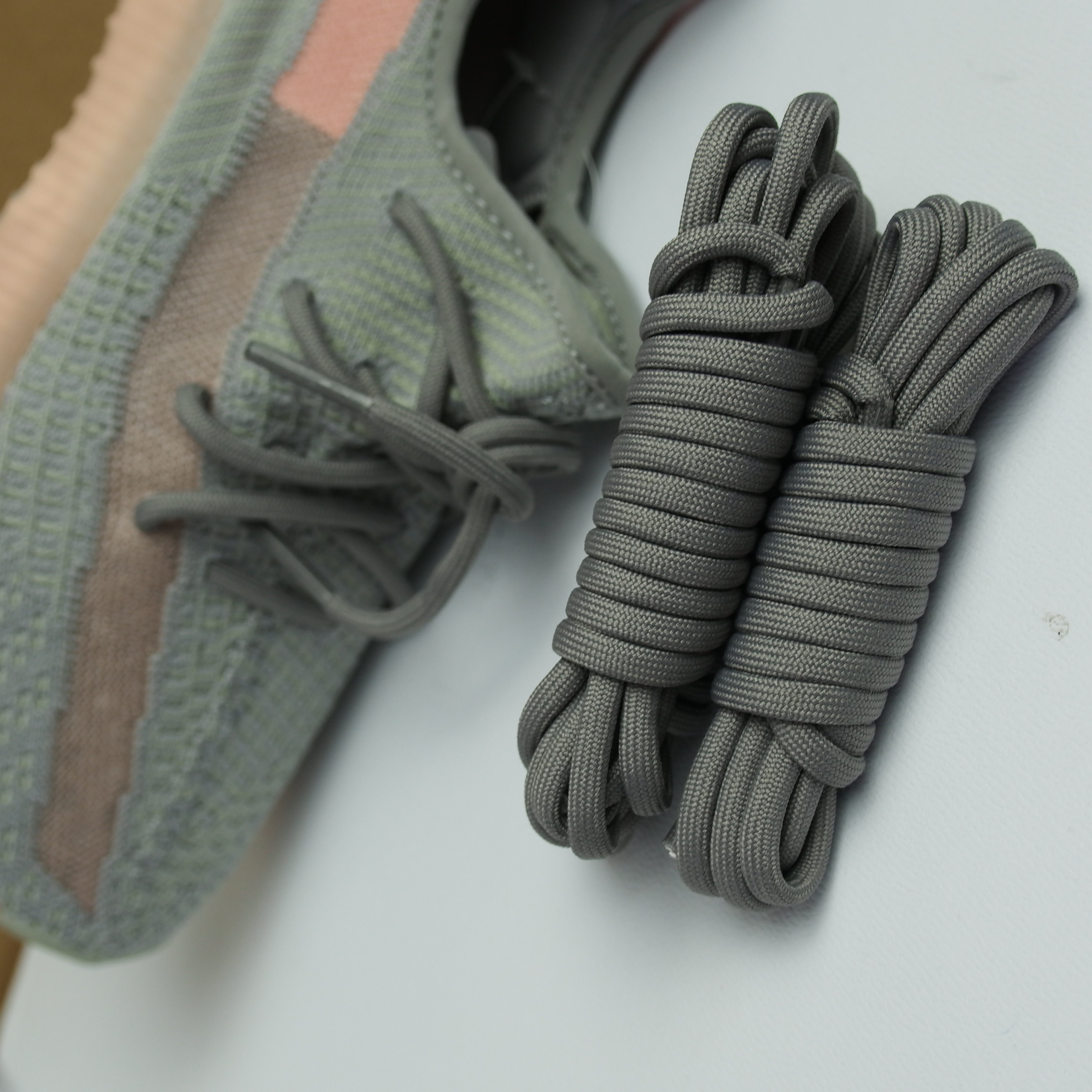 椰子350v2欧洲限定灰橙3.0镂空eg7492专用圆头鞋带_双氙车灯改装网