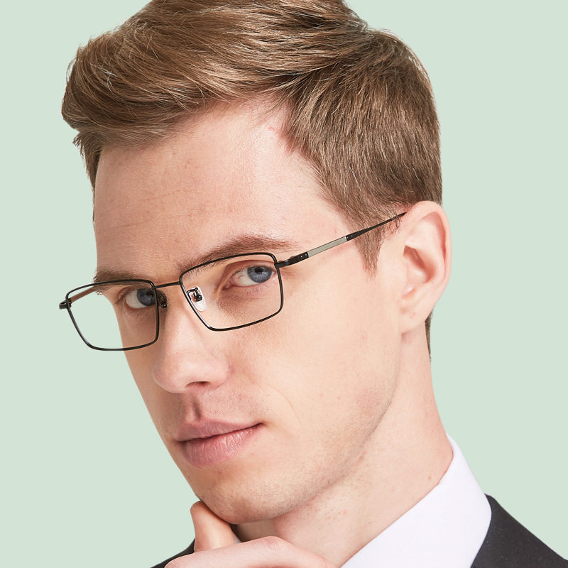 镜框眼镜架品位商务男眼纯钛超轻方框蓝光近视眼镜架