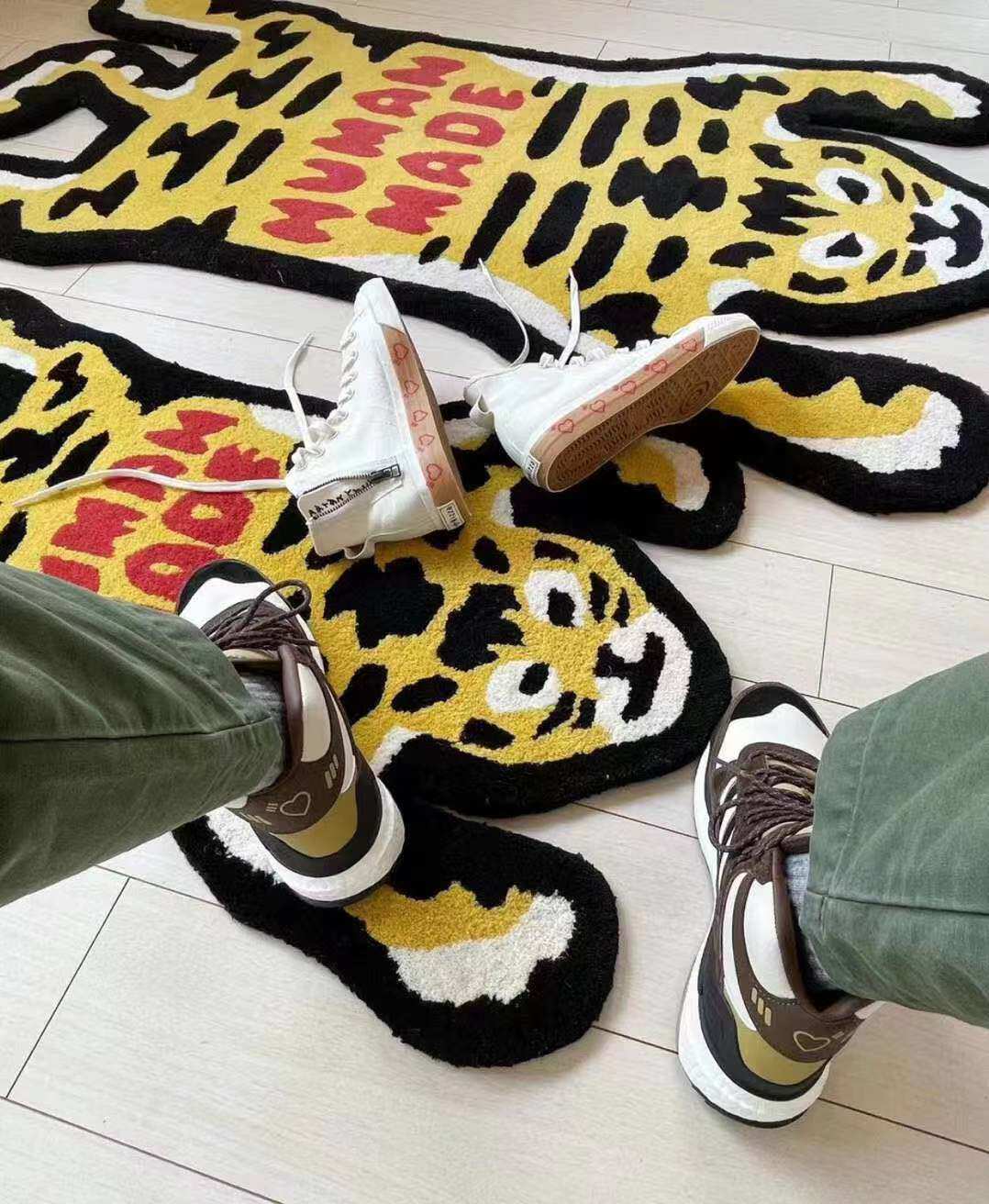 正品现货humanmadetigerrug限定老虎地毯地垫地毯