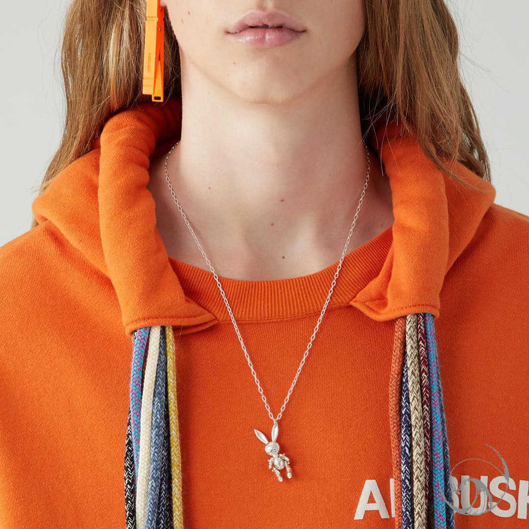 新款现货在途ambush兔子项链金银吊坠挂饰项链