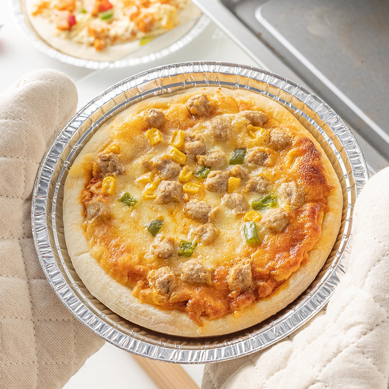 锡纸烤箱家用圆形铝箔烧烤烤盘一次性食品品级锡纸