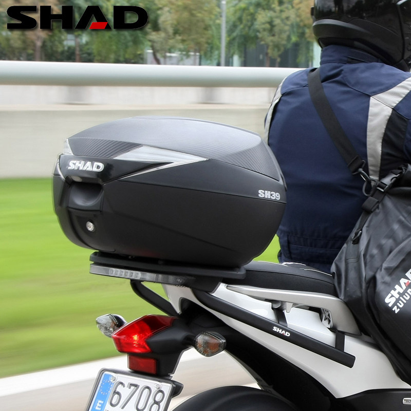 shad夏德摩托车后备箱尾箱电动车踏板电瓶车通用置物箱摩托车尾箱