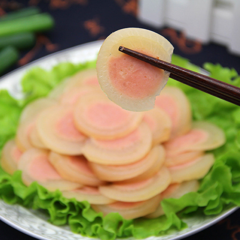 火腿水晶肘花猪皮肉肠即食下酒菜冷盘熟食碎头包装即食肠类