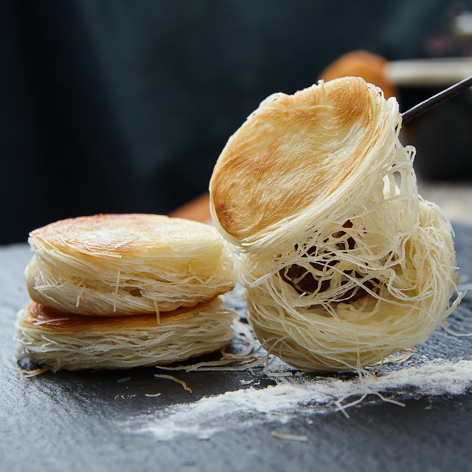 手工金丝千丝千层盘丝方便早餐豆沙10个300克传统中式糕点