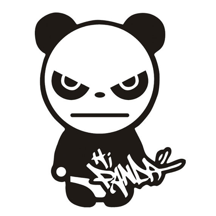 贴纸熊猫汽车女司机后视镜贴花油箱盖贴实习新手汽车装饰贴