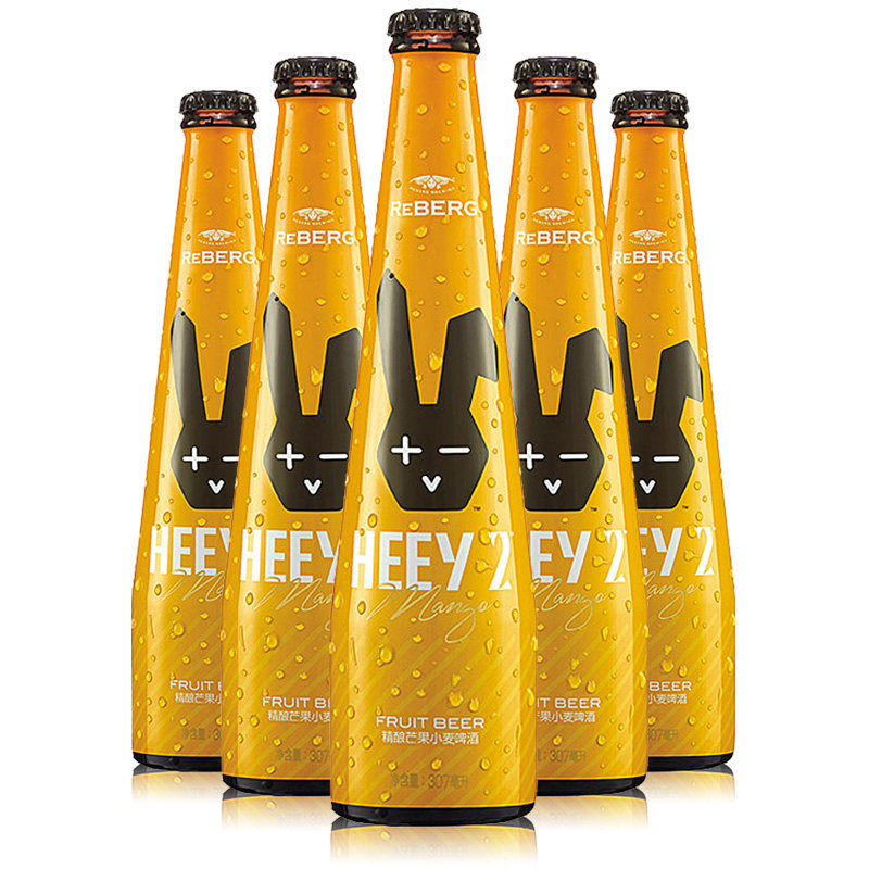 黑色兔子heey2莱宝精酿芒果小麦啤酒307ml24瓶啤酒