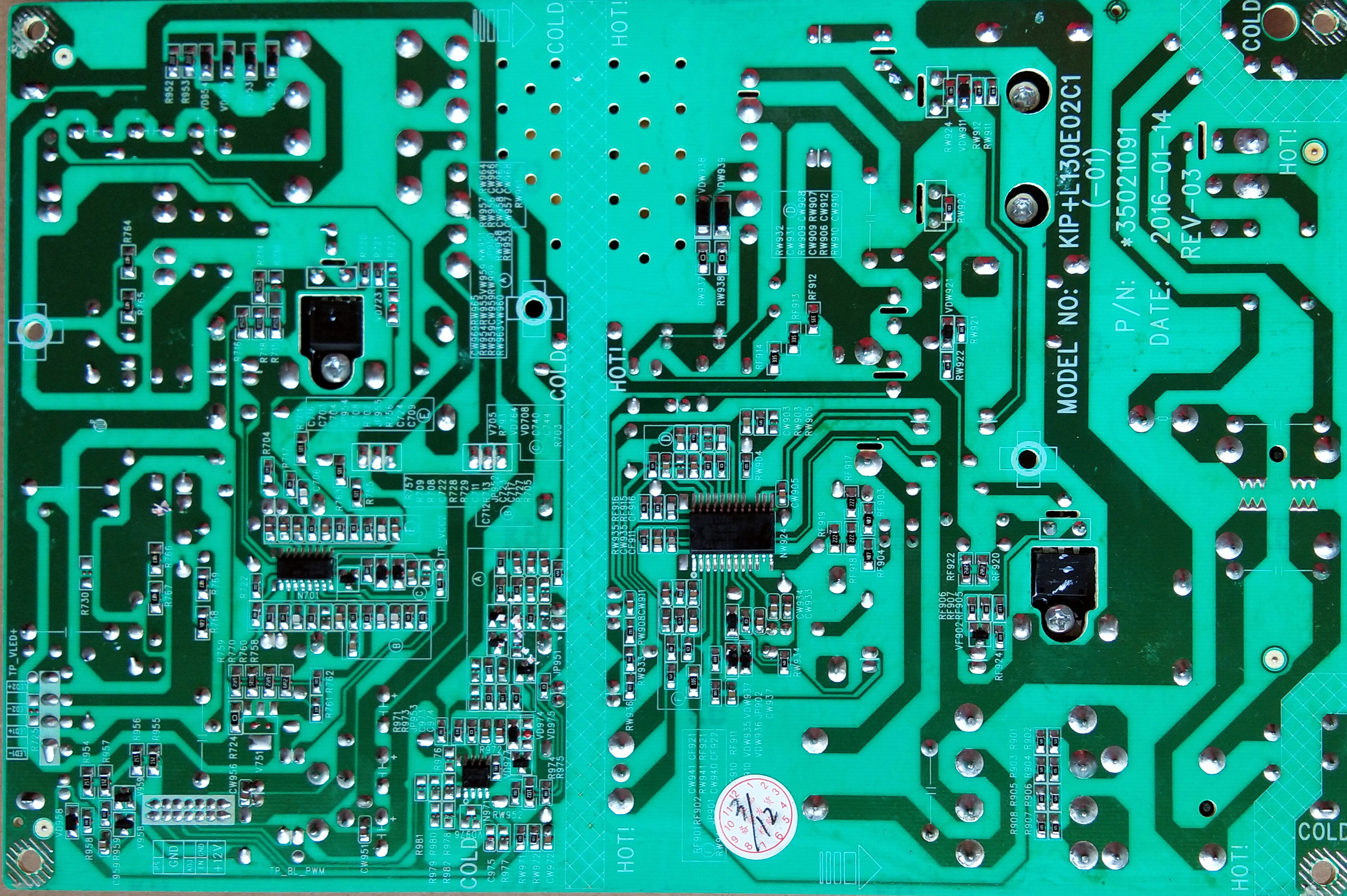 原装康佳kktvu49液晶电视电源34012876kipl130e02c135021091pcb电路板