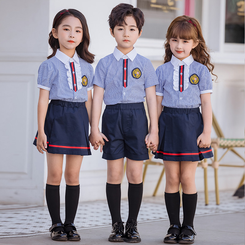 小学生校服毕业拍照衣服服装夏季套装儿童班服校服