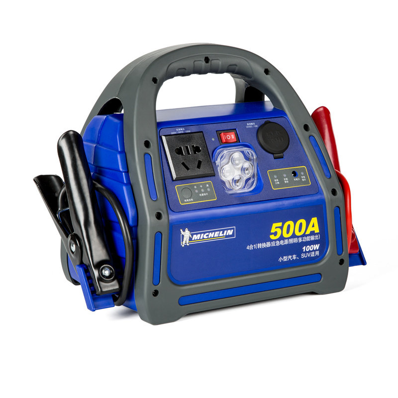 米其林汽车应急启动电源多功能车载移动电瓶220v搭电宝启动器12v