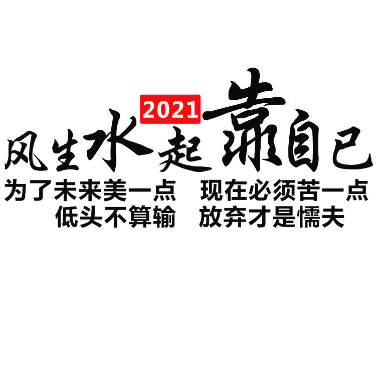 2021网红车身汽车玻璃装饰文字创意风生个性汽车装饰贴