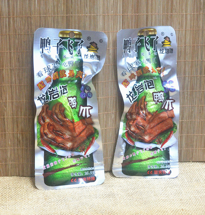 鸭子飞了鸭爪龙岩泡鸭掌卤味鸭脚鸭肉零食269克鸭肉零食