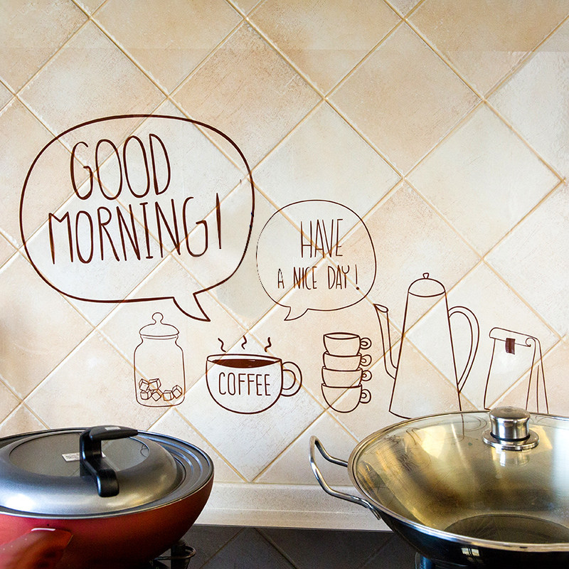 厨房防油贴纸灶台用墙耐高温防水防霉自粘油烟机家用防油贴纸