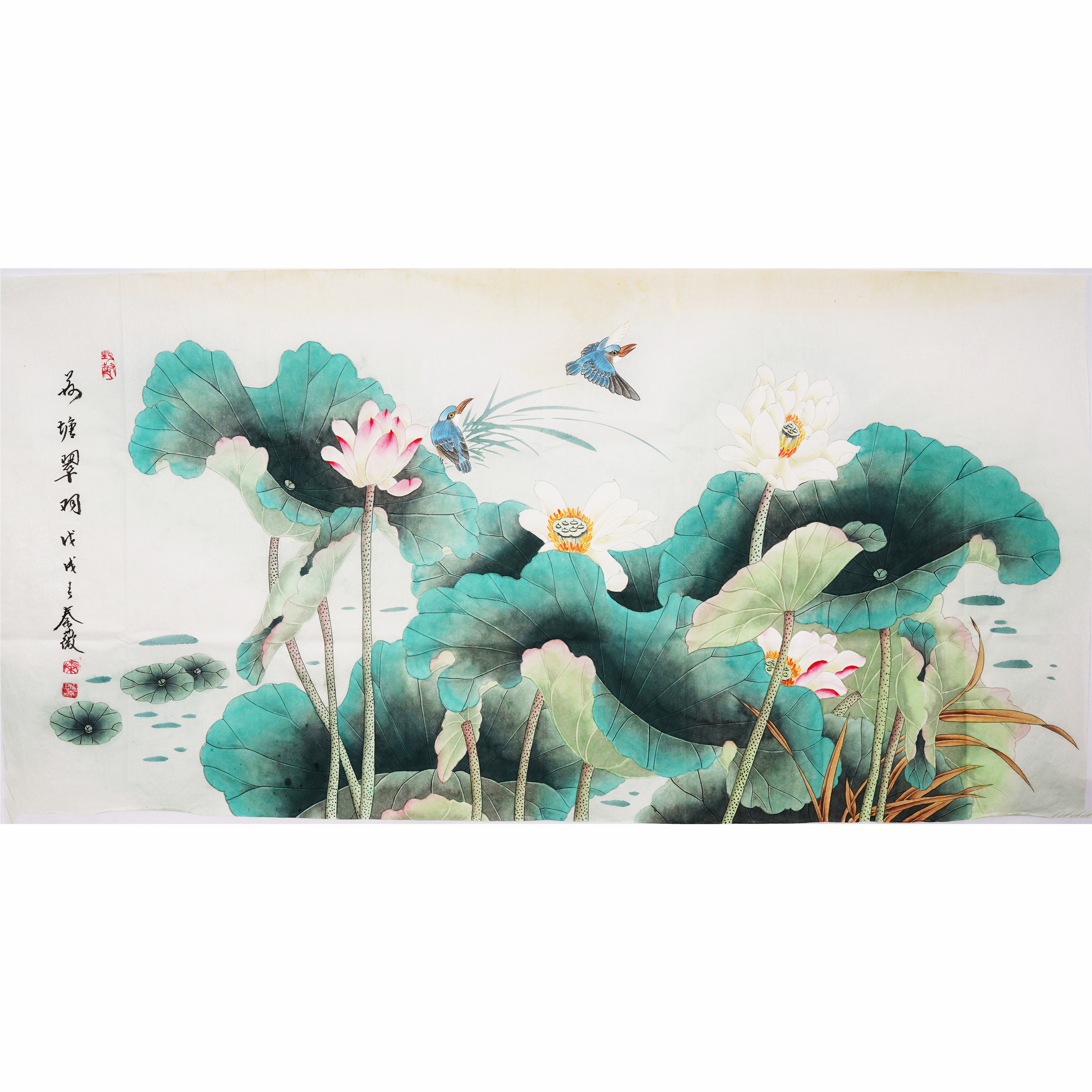 手工花鸟秦薇卧室餐厅客厅字画手绘白鹭国画国画