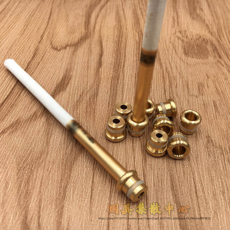 转化烟嘴细枝铜头女士细烟插烟配件金属5mm烟嘴