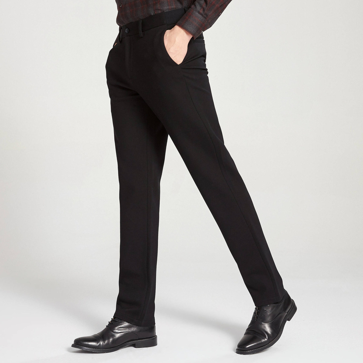 boni堡尼男士休闲裤中青年商务男装筒裤弹力厚款男休闲裤