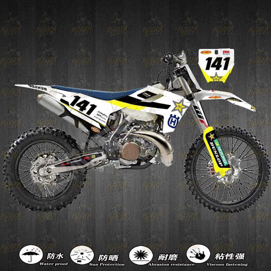 胡思瓦纳恒建克维斯k18越野摩托车贴花贴画贴纸贴纸