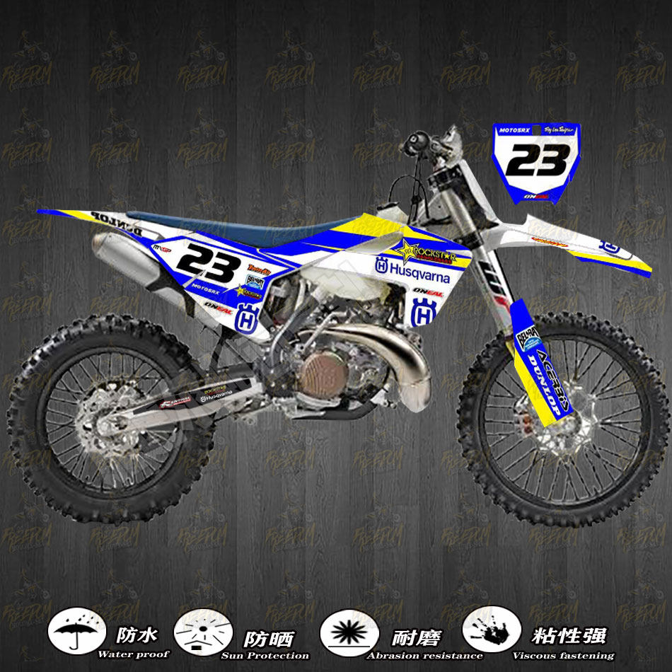 胡思瓦纳恒建克维斯k18越野摩托车贴花贴画贴纸贴纸