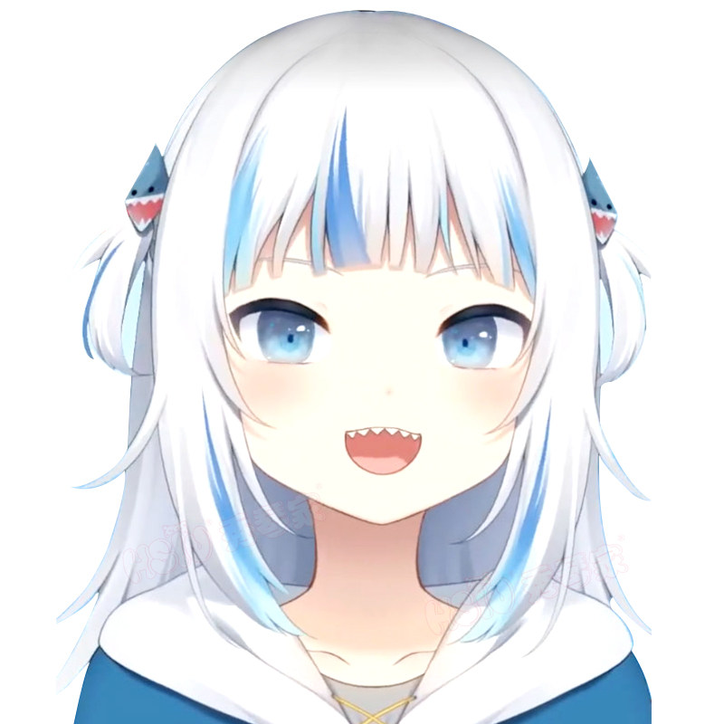 秀琴家 hololive gawr gura噶呜·古拉cos假发虚拟偶像鲨鱼挑染色