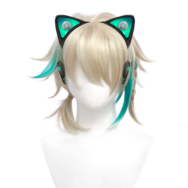 秀琴家阿萨aza虚拟偶像主播cosplay假发渐变辫子cosplay配件