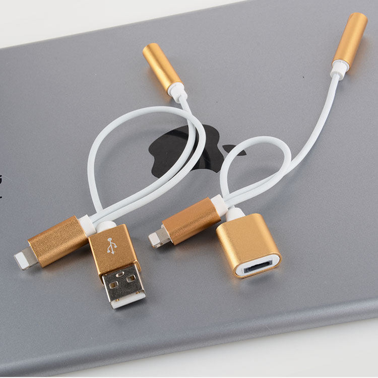 适用iphone7 耳机转接头充电音频二合一转接头iphone8耳机转接线