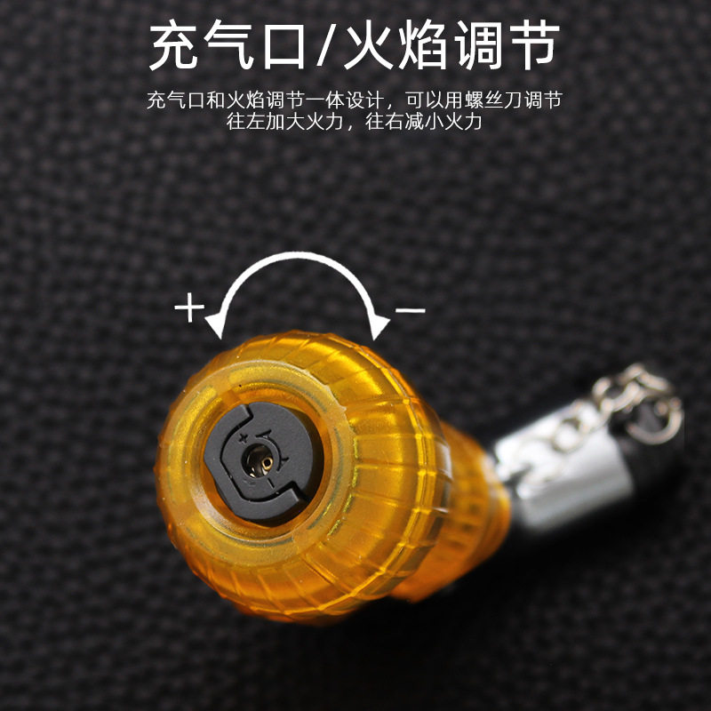 新款塑料温蓝高温蓝火机钱袋火头双火打火机防风充气打火机