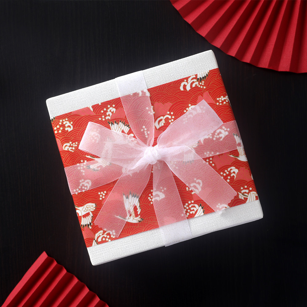 大张红色色系包装纸和风唐纸diy礼物物品套餐包装纸