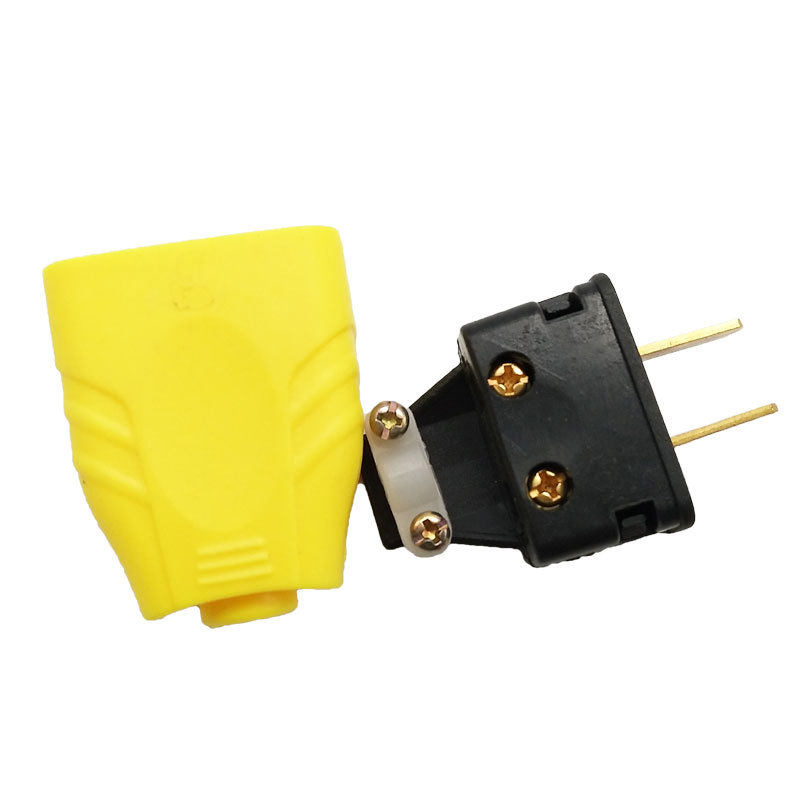 插头jrct829固定原厂直销一体包胶原胶原二极极电源插头