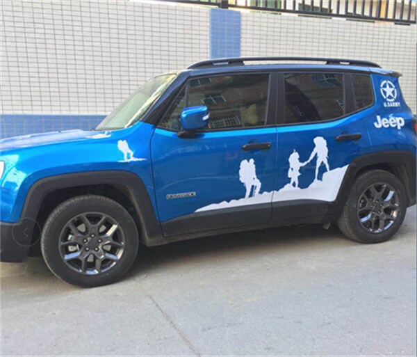 吉普jeep自由车贴牧马人拉花自由光汽车贴纸指南者汽车装饰贴