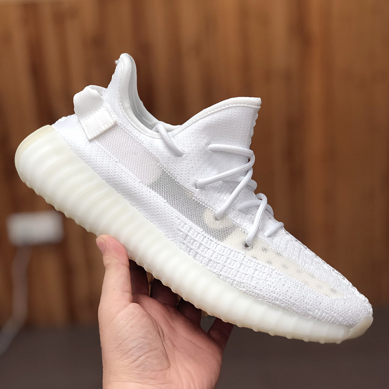 全白帝奥椰子鞋男350纯白冰淇淋男女小白鞋潮情侣运动跑鞋莆田鞋