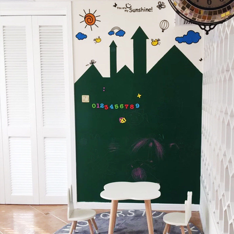 掘优水性黑板漆彩色墙面涂鸦画板漆儿童漆粉笔画笔diy环保背景漆