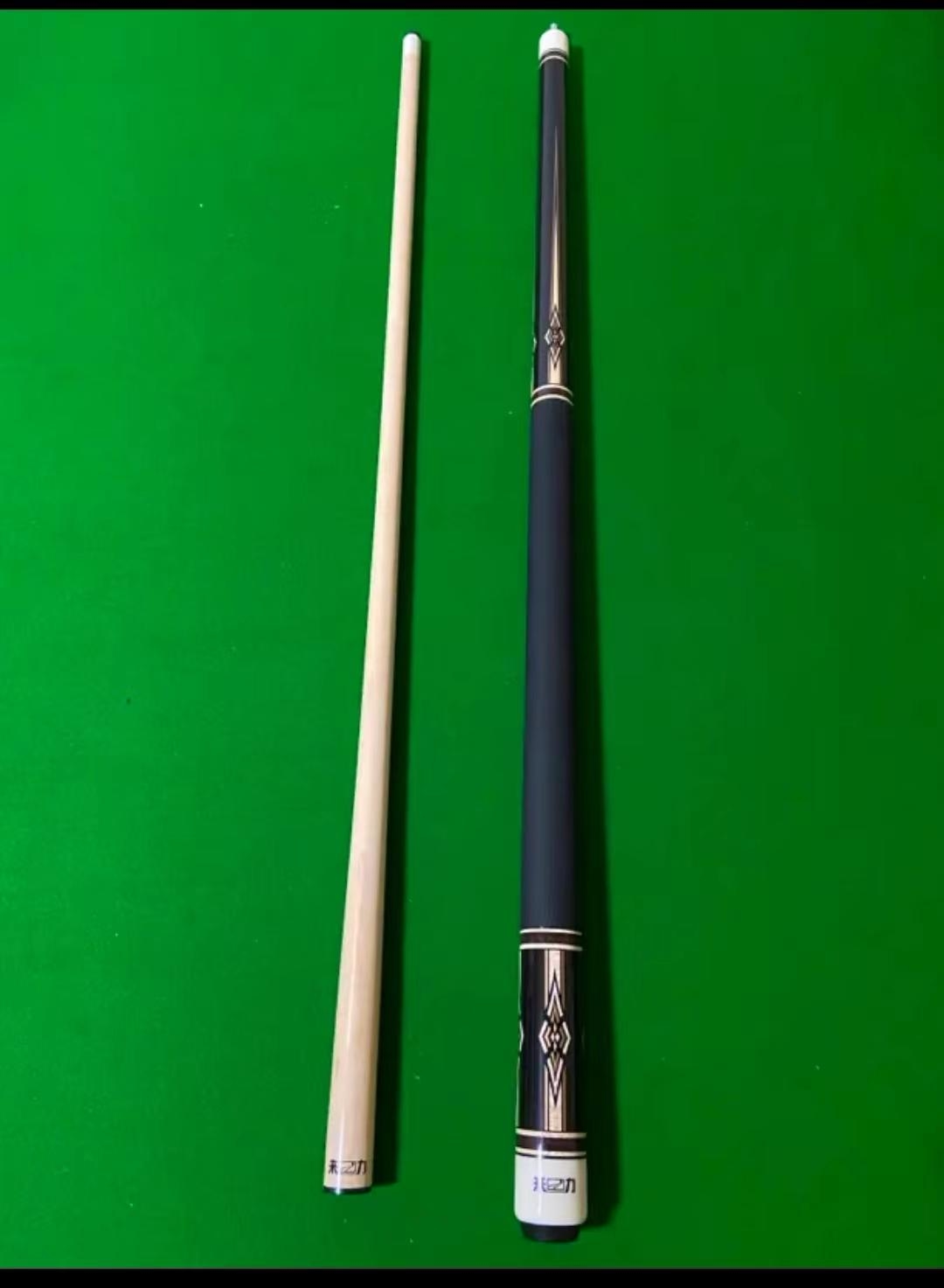 来力台球大头系列靖远黑色极速枫木小头九球台球杆