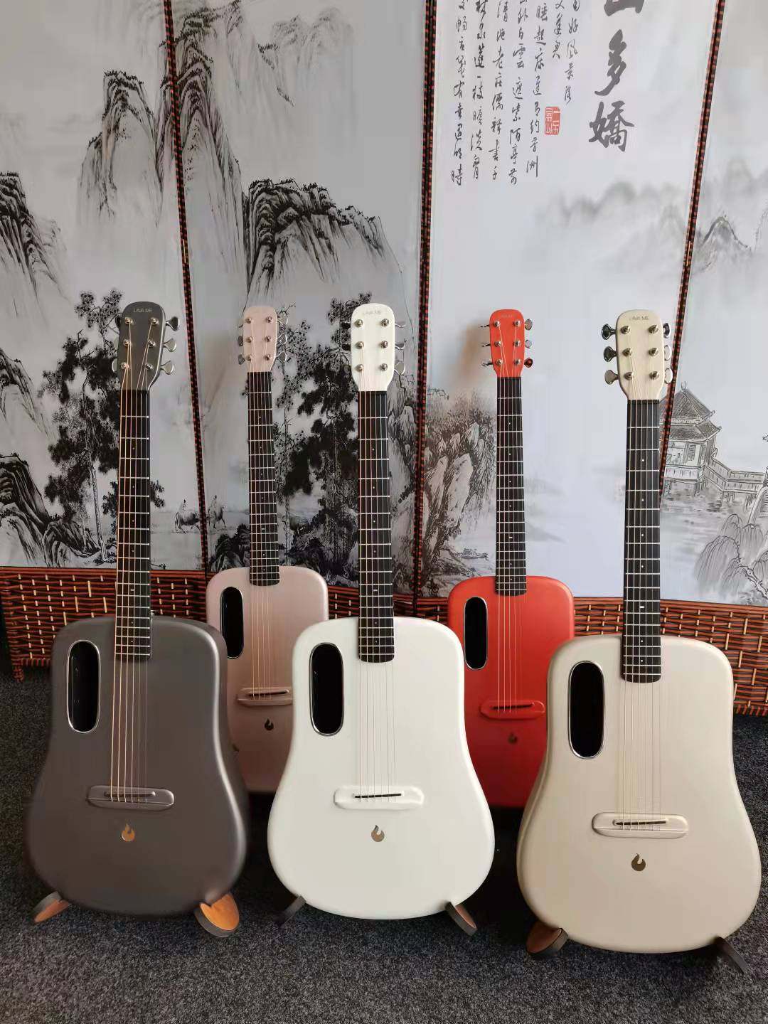 拿火吉他lavame碳纤维民谣吉他初学者智能入门男女吉他民谣吉他