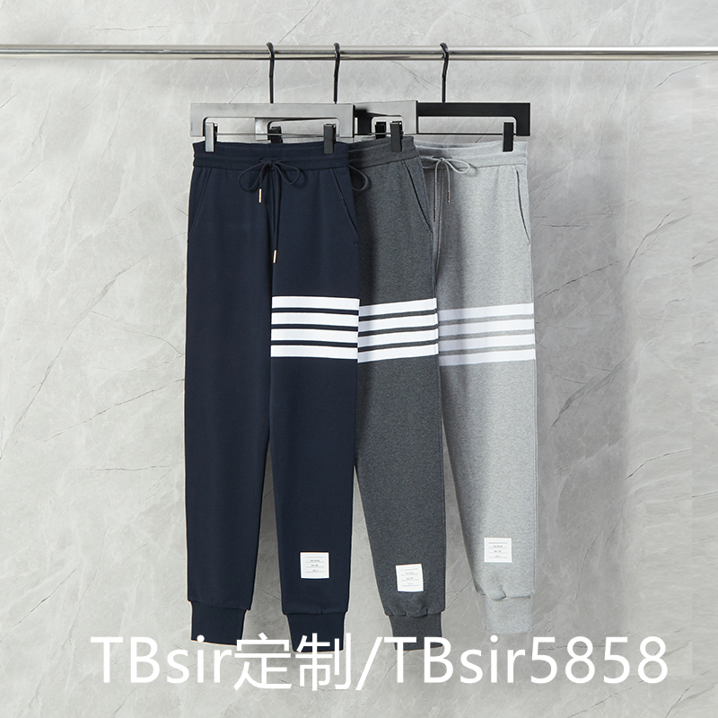 TB DUFFY经典卫裤男女针织纯棉四条杠束脚长裤宽松休闲潮牌运动裤