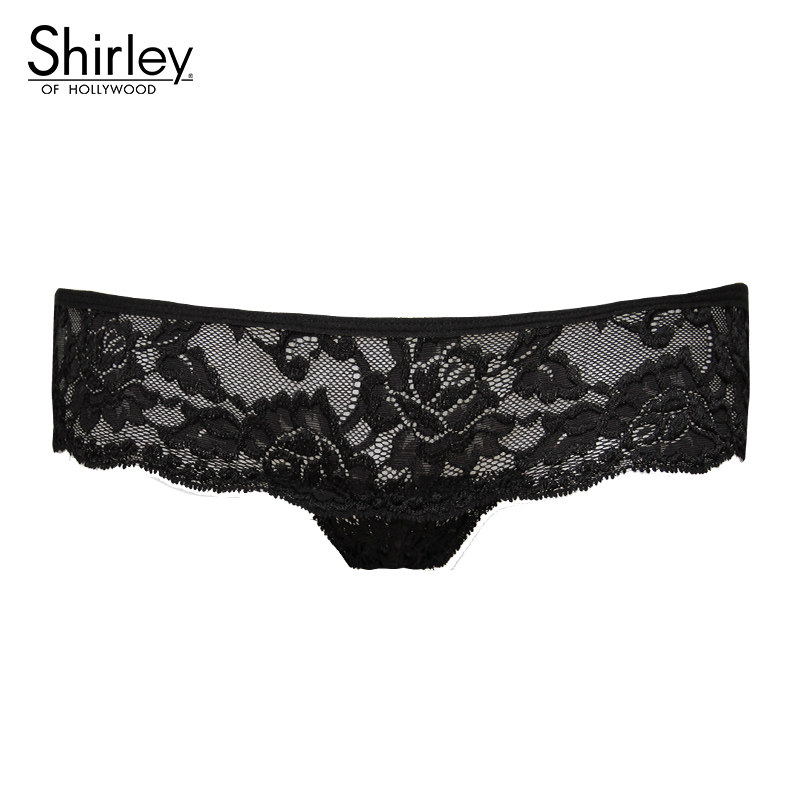 美国shirley柔美蕾丝内裤女诱诱惑镂空开裆平角平角裤