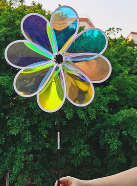 八彩彩虹牛津布幼儿园布置大风车