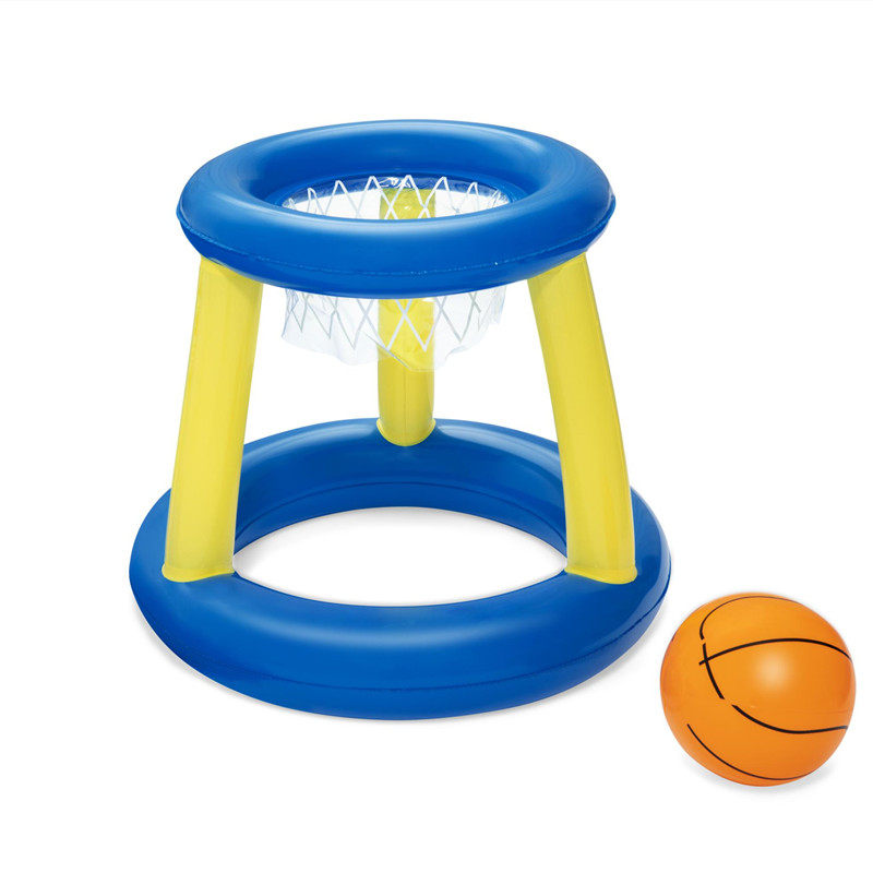 篮球架充气水上漂浮水球球门游泳池戏水用品小孩戏水玩具
