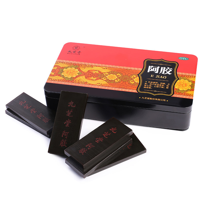 九芝堂阿胶块250g铁盒装 补血滋阴止血血虚眩晕阿胶片