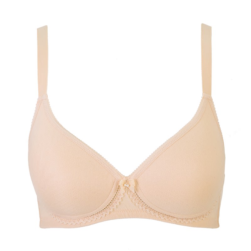 古今纯色光面舒适无钢圈薄款聚拢文胸罩内衣女0f722