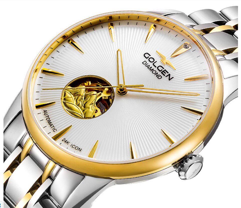 2021款古尊手表全自动机械表情侣婚礼用表18k金表国产腕表