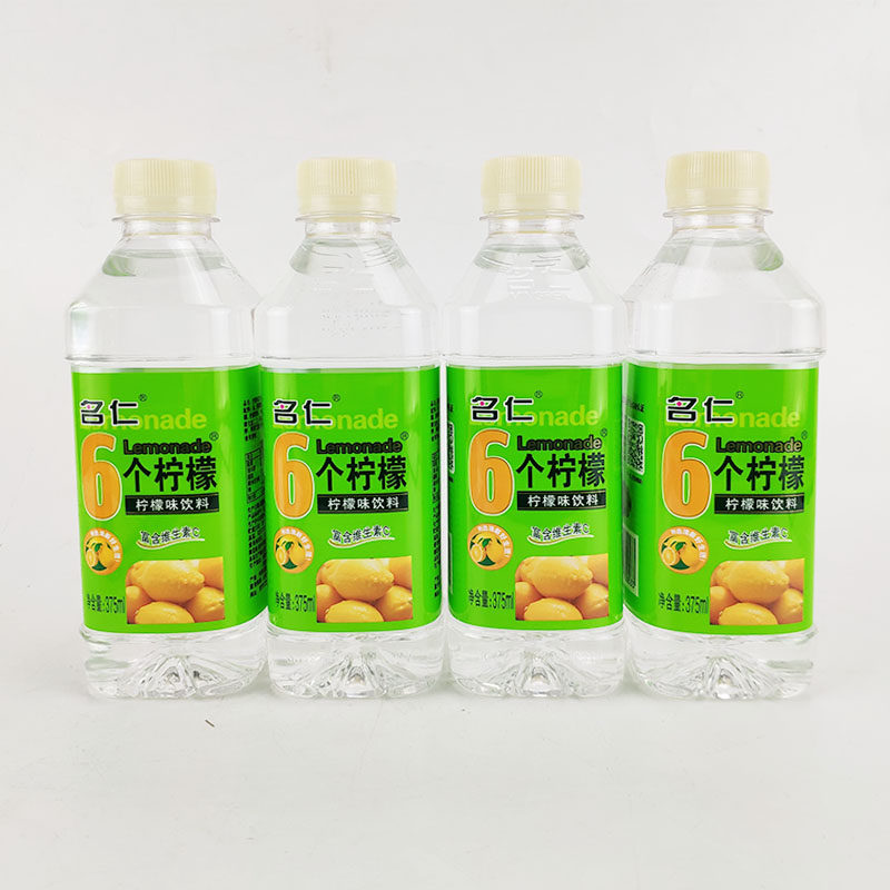 维生素饮料名仁苏打水柠檬水6个柠檬375ml24瓶果味果味
