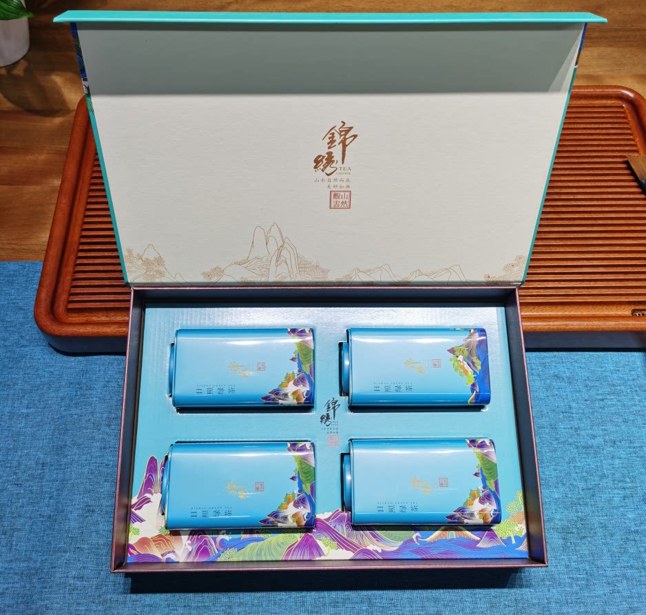 古城春日照绿茶礼盒买一送一锦绣礼盒浓香板栗香500g-mc母婴网