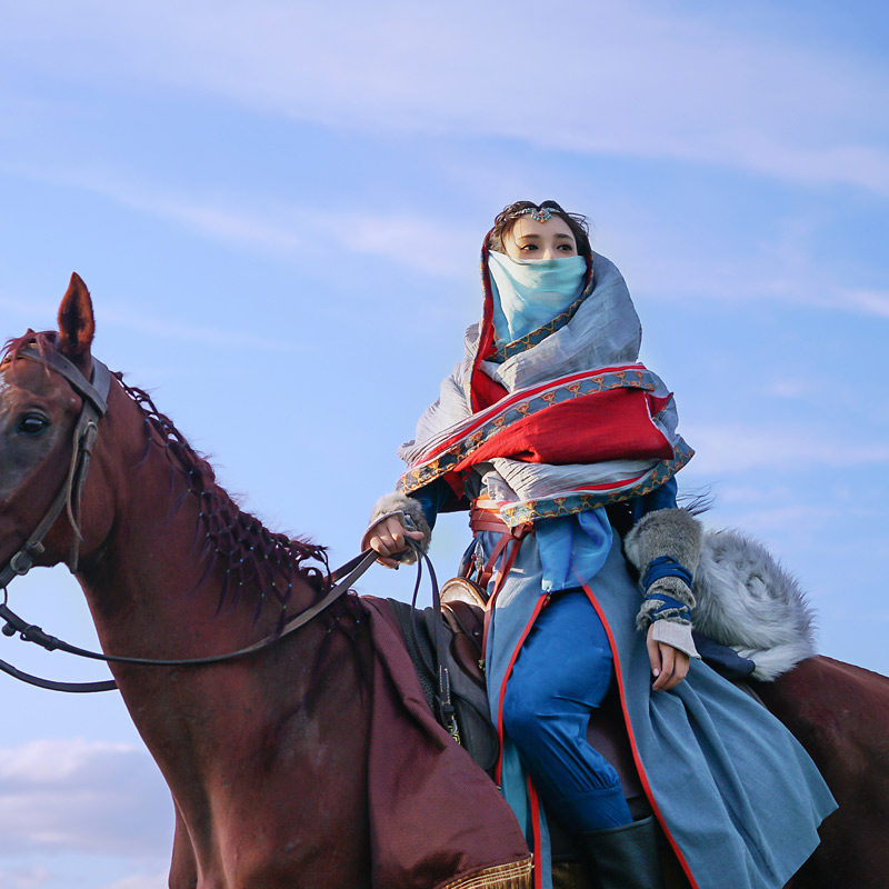 东宫小枫同款民族风披肩西藏茶卡盐湖沙漠青海围巾