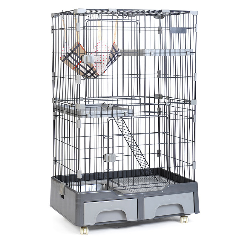 猫笼猫咪笼子家用室内超大自由空间可放猫砂盆大猫笼别墅型猫空笼