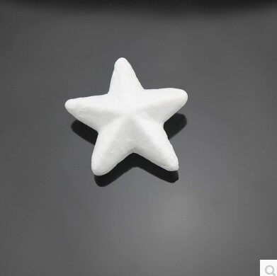 包邮五角星泡沫模型白色保丽龙五角星型实心diy手工彩绘星星