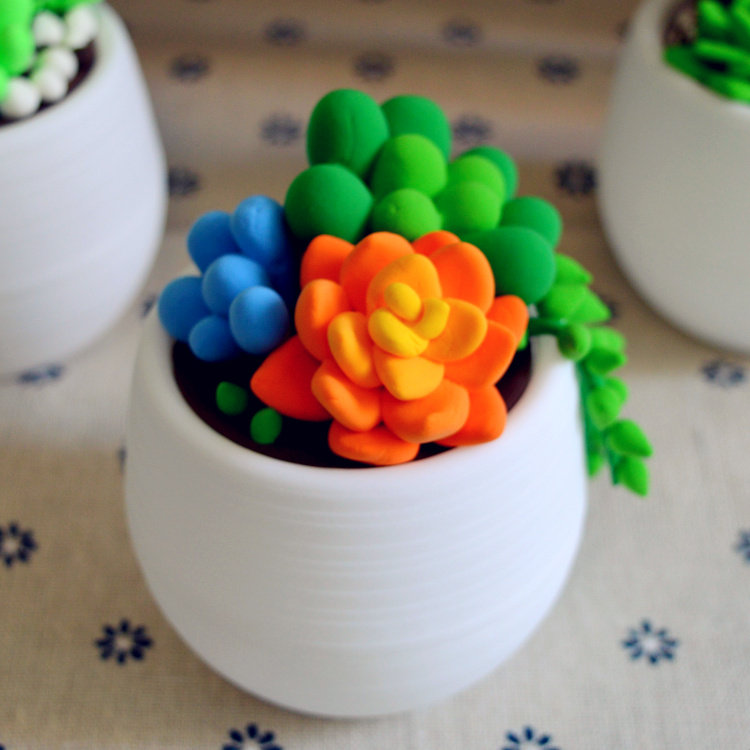 粘土植物花草迷你花盆专用半圆泡沫diy手工手工制作工具